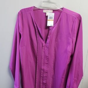 MICHAEL KORS raspberry long sleeve